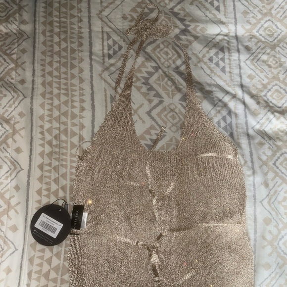 WHITE FOX BOUTIQUE
Play Pretend Sequin Knit Top Champagne NWT - Picture 7 of 9